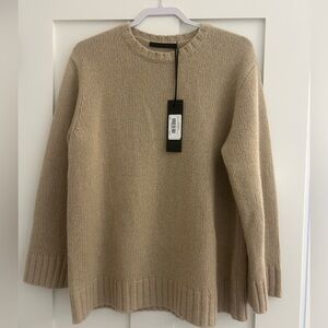 NWT Jenni Kayne Cashmere Amelia Crewneck - Warm Sand - Size Small